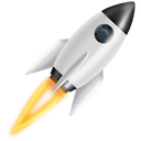 Výkonná cloudová AI – Ikona rakety